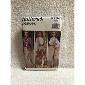 Butterick JG Hook 6793 Misses Vest Shirt Skirt Vintage Sewing Pattern size 6-10